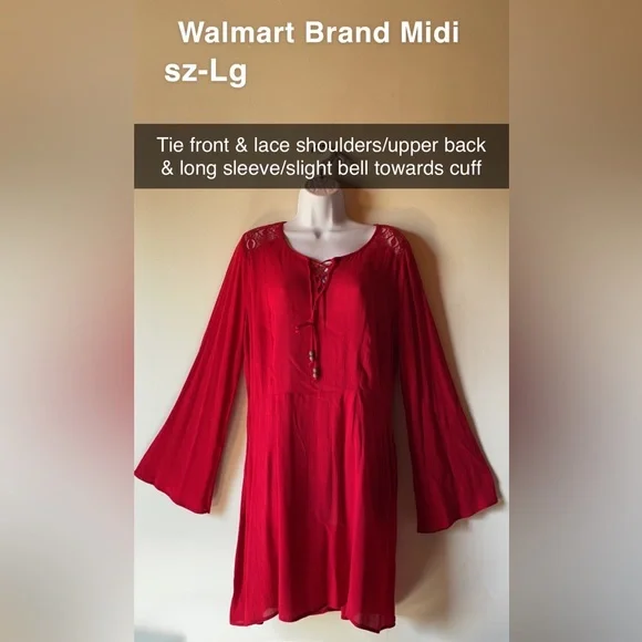 BOHO Midi | Dresses | Mini Red Dress Western Or Bohemian | Poshmark